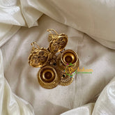 Gold Look Alike Temple Kumkum Box -Goddess-G10254